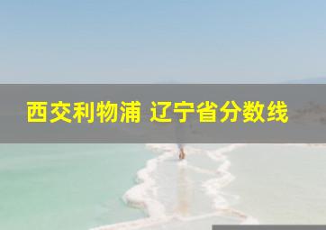 西交利物浦 辽宁省分数线